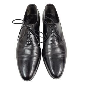 Mens Vtg The Florsheim Dress Shoes Black leather 9B Leather SOles